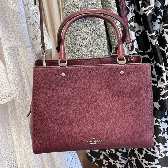 Kate Spade Leila Medium Triple Compartment Satchel 
Sherrywood - Picture 4 of 16